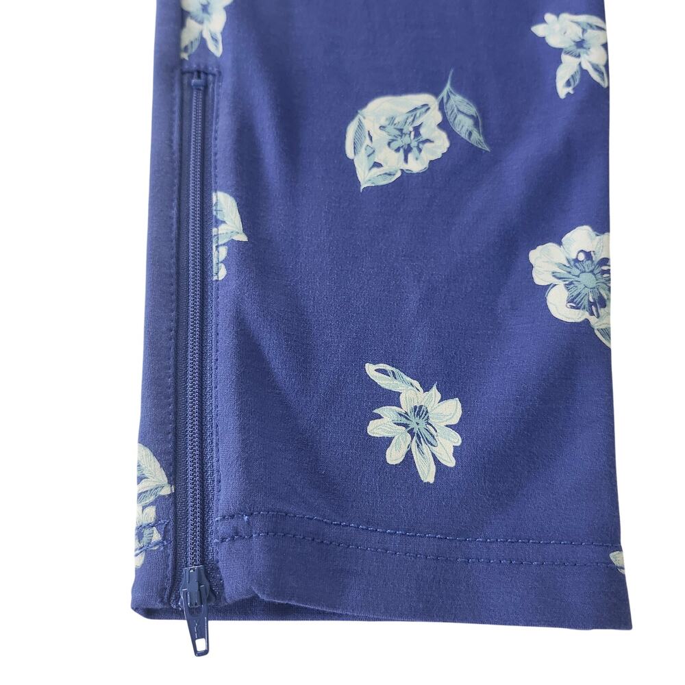Betabrand Dress/Yoga Pants Blue with Flower Print Size Medium - Picture 7 of 10